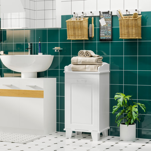 Red Barrel Studio® Wooden Bathroom Laundry Hamper & Reviews